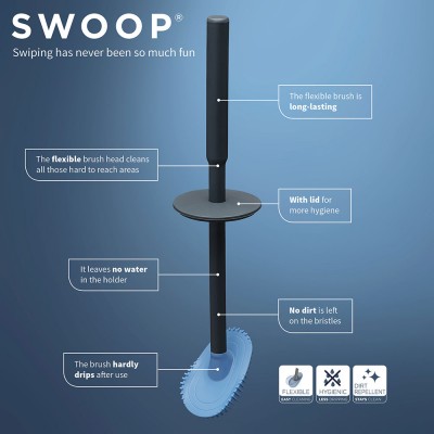Tess Πιγκάλ με Εύκαμπτη Βούρτσα Swoop® Black / Anthracite 602 Gr Tiger