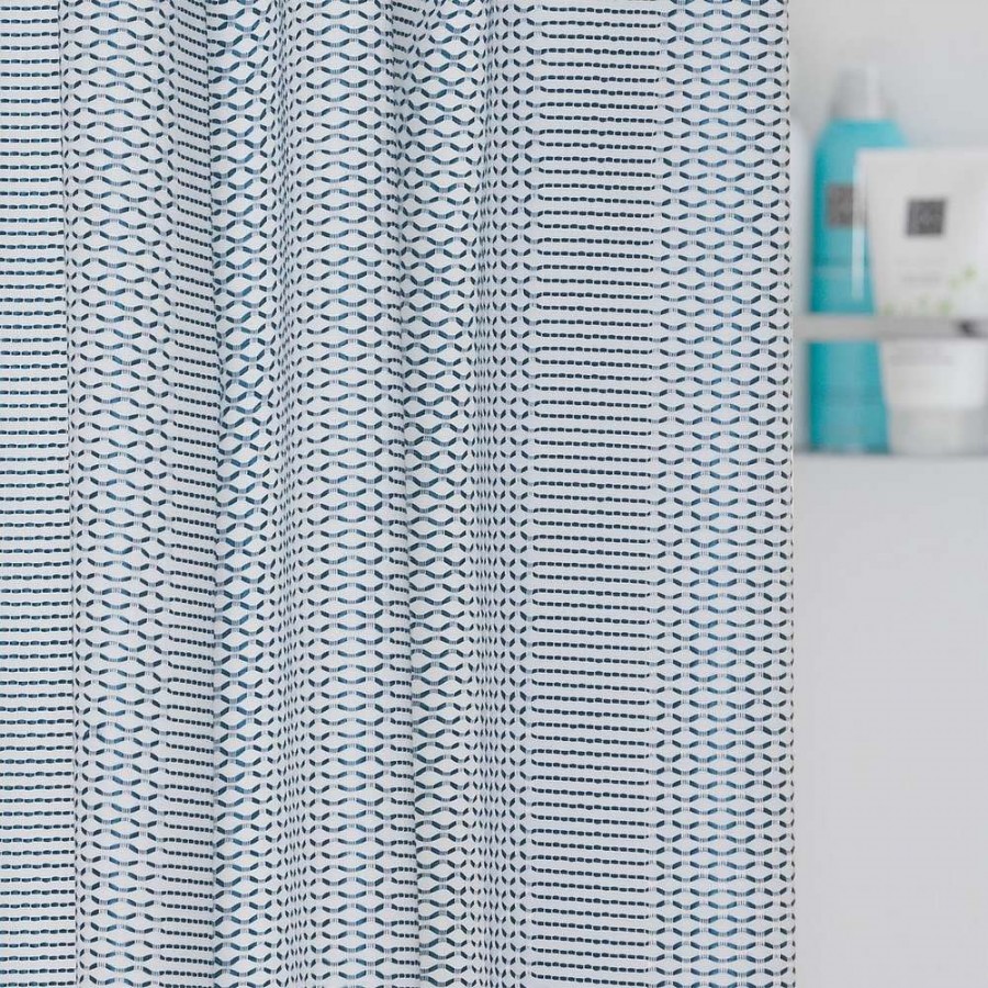 Wave 180x200 blue κουρτίνα μπάνιου υφασμάτινη Sealskin Wave 180x200 blue κουρτίνα μπάνιου υφασμάτινη Sealskin