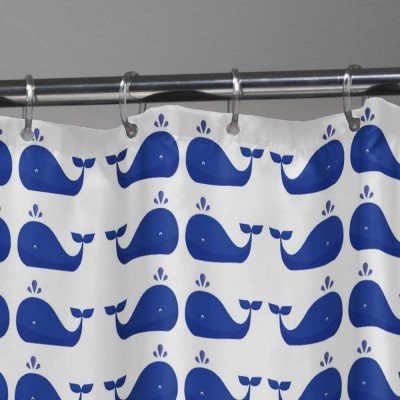 Whale 180X200 Blue Κουρτίνα Μπάνιου Πλαστική Sealskin