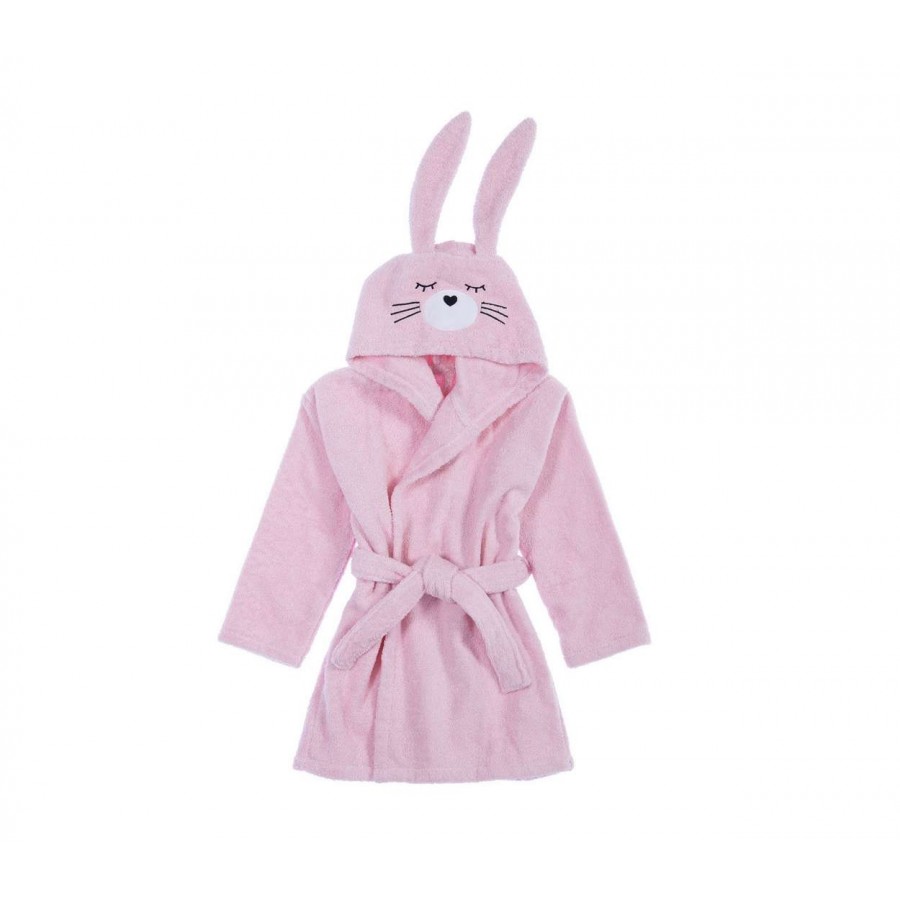 Βρεφικο Μπουρνουζι I Love Bunnies  Pink