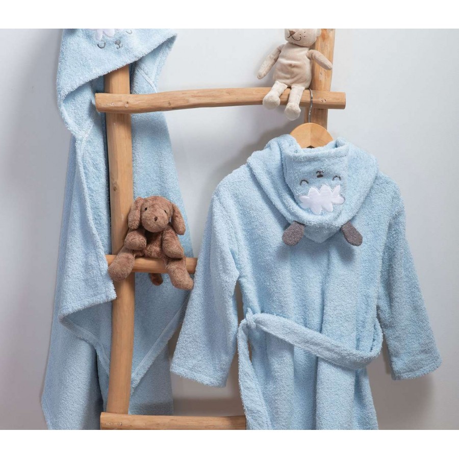 Βρεφικο Μπουρνουζι Sweet Sheep  L.blue
