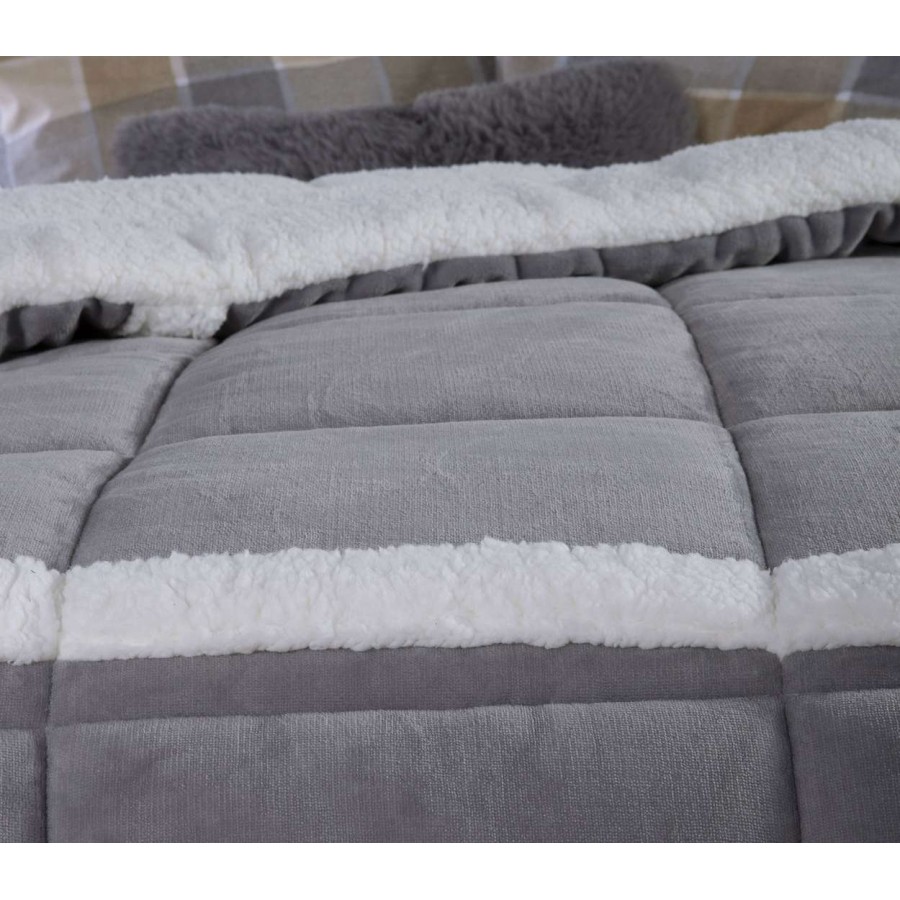 Κουβερτοπαπλωμα Μονο Versan 160Χ220 Grey