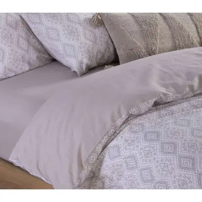 Σετ Σεντονια King Size Shreder Με Λαστιχο Ecru