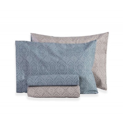 Σετ Σεντονια Μονα Φανελένια Clover 160X260 Denim