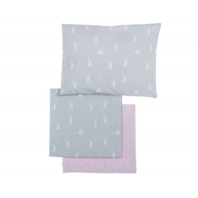 Βρεφικα Σετ Σεντονια Κουνιασ I Love Bunnies  Pistachio