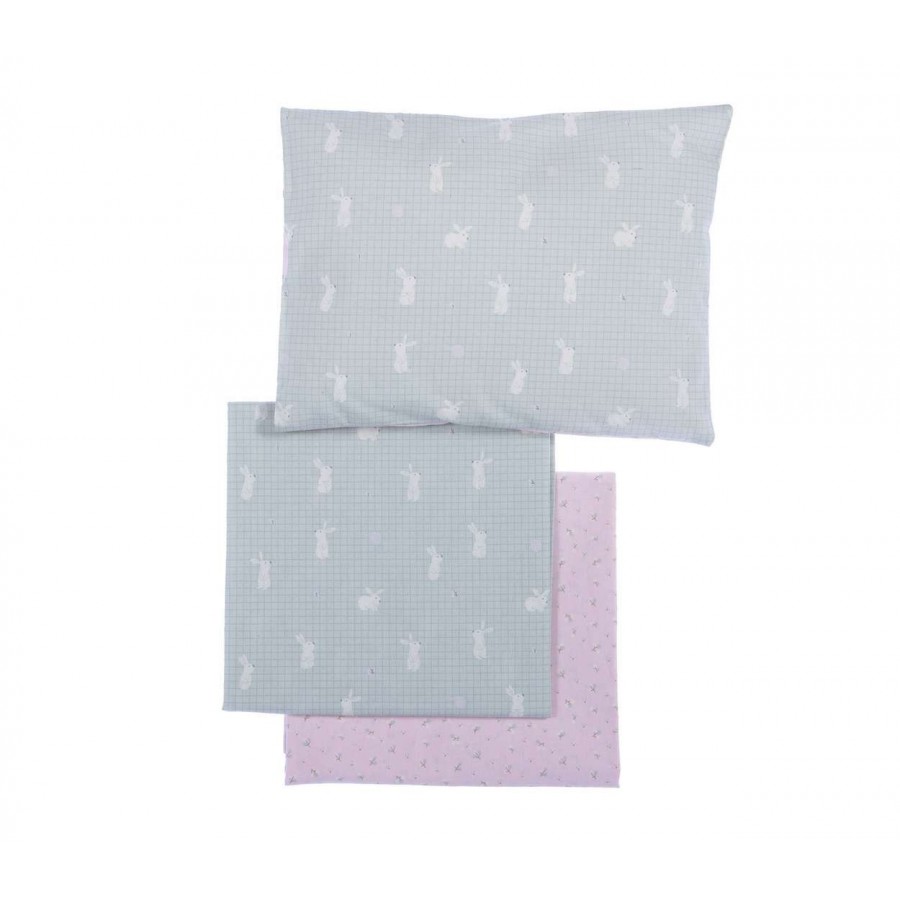 Βρεφικα Σετ Σεντονια Κουνιασ I Love Bunnies  Pistachio