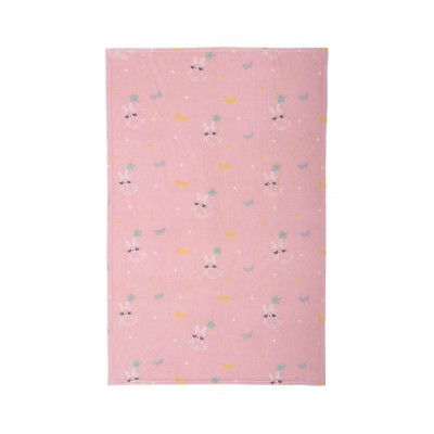 Βρεφικη Κουβερτα Fleece Αγκαλιασ Fly Love 75X110 Pink