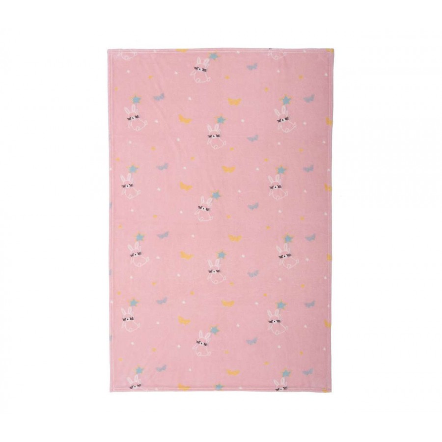 Βρεφικη Κουβερτα Fleece Αγκαλιασ Fly Love 75X110 Pink