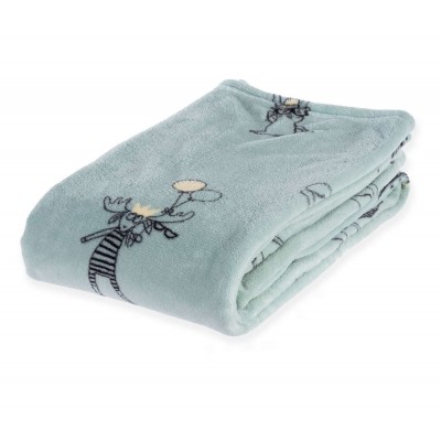 Βρεφικη Κουβερτα Fleece Αγκαλιασ Party Animals 75Χ110 Green