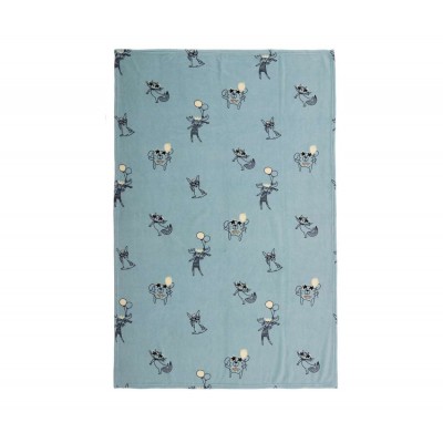 Βρεφικη Κουβερτα Fleece Αγκαλιασ Party Animals 75Χ110 Green