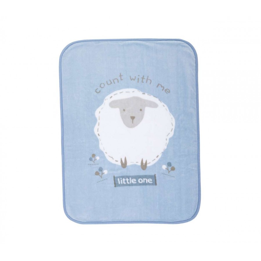 Βρεφικη Κουβερτα Κουνιασ Sweet Sheep 100X140 L.blue Βρεφικη Κουβερτα Κουνιασ Sweet Sheep 100X140 L.blue