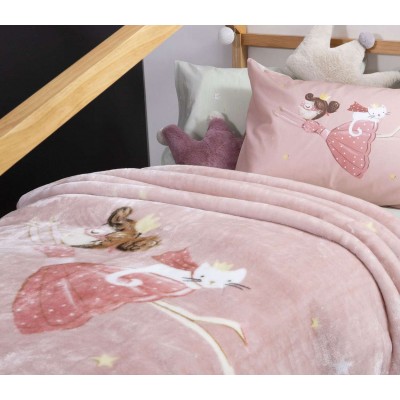 Παιδικη Κουβερτα Μονη Princess At Home 160Χ220 Pink