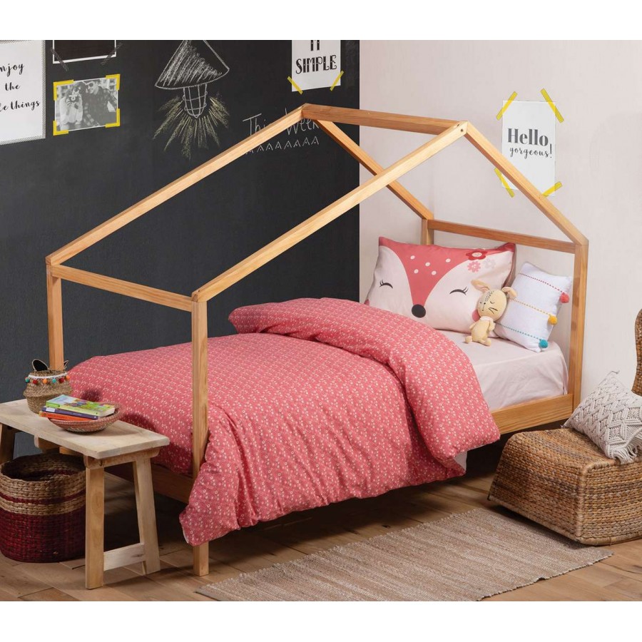 Παιδικη Παπλωματοθηκη Μονη Σετ Fox In Style 160X240 Coral Παιδικη Παπλωματοθηκη Μονη Σετ Fox In Style 160X240 Coral