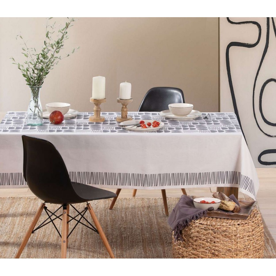 Τραπεζομαντηλο Xavier 140X240 Natural/Black Τραπεζομαντηλο Xavier 140X240 Natural/Black