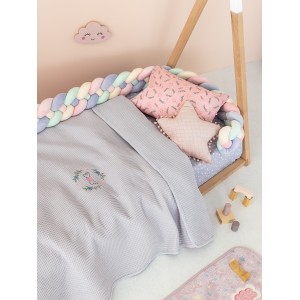 Κουβέρτα Πικέ Κούνιας Candy Lilac 100X150 Palamaiki