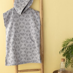 Poncho Θαλάσσης με κουκούλα TETRIS GREY Large - X-Large