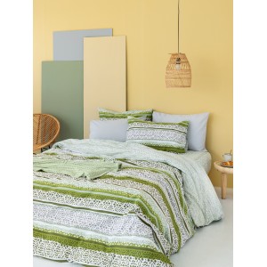 Σετ Μονά Σεντόνια Fashion Life  110X200+30 FL6195 Με Λάστιχο  Palamaiki