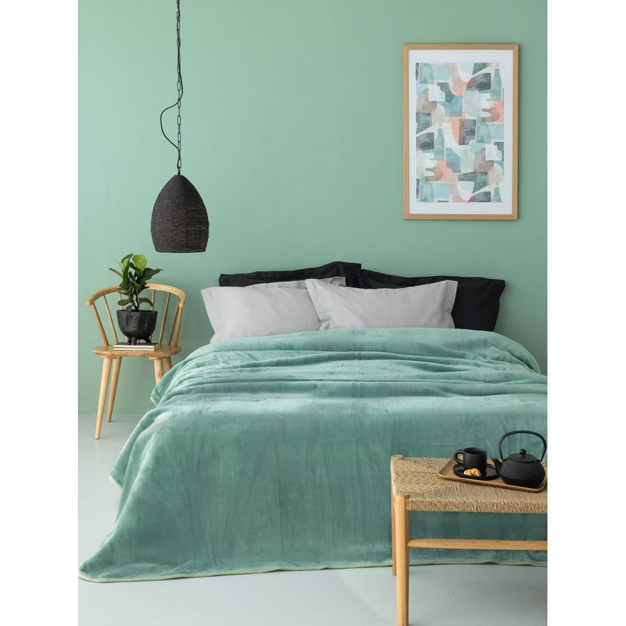 Κουβέρτα Βελουτέ 220x240 DREAM VELOUR/3 GREEN