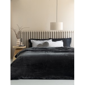Κουβέρτα Fleece 160x220 FANI BLACK BLACK