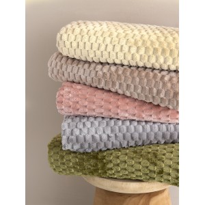 Κουβέρτα Fleece 220x240 ASTER BEIGE BEIGE