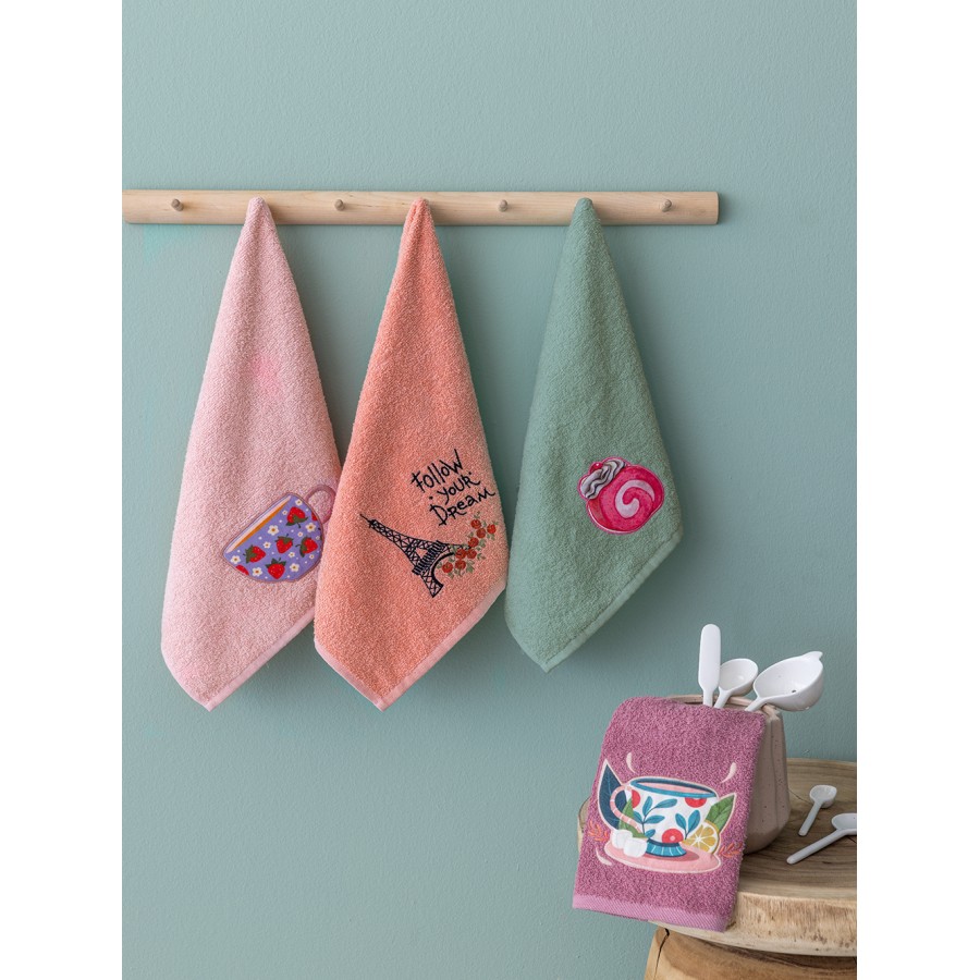 Σετ 4 Πετσέτες Κουζίνας Kitchen Towels 40x70 KT230