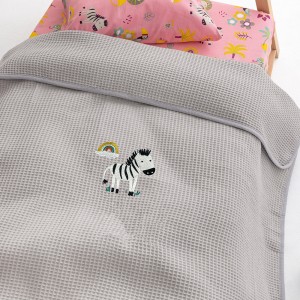 Κουβέρτα Πικέ Αγκαλιάς Baby Blankets 80x110 CANDY/2 GREY