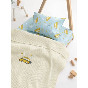 Κουβέρτα Πικέ Κούνιας Baby Blankets 100x150 CANDY/2 CREAM