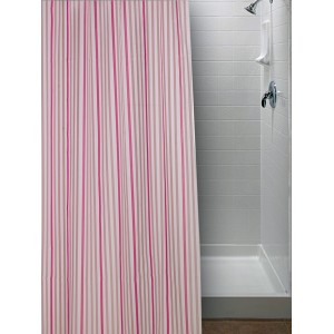 Κουρτίνα Μπάνιου 180X200 Stripe Pink 180X200 Palamaiki