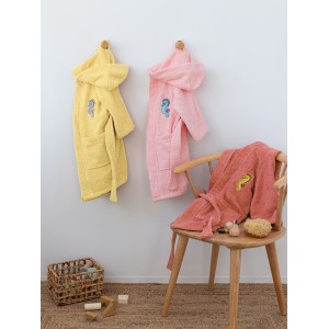 Μπουρνούζι με Κουκούλα Kids Bath TAMI PINK 4-6