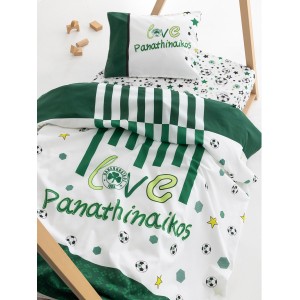 Σετ Σεντόνια Κούνιας Panathinaikos F.C. 130x170 FC11 Με Λάστιχο
