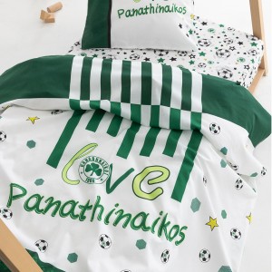 Σετ Σεντόνια Κούνιας Panathinaikos F.C. 130x170 FC11 Με Λάστιχο