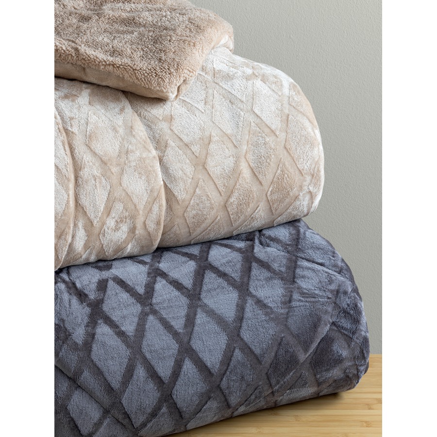 Κουβερτοπάπλωμα King Size Nadine/4 Coal 240X260 Palamaiki