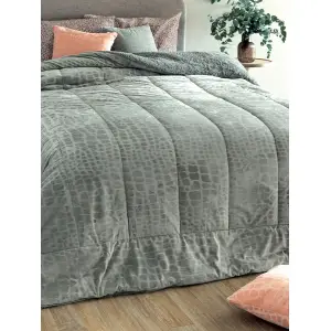 Κουβερτοπάπλωμα Υπέρδιπλο 220x240 FLO GREY