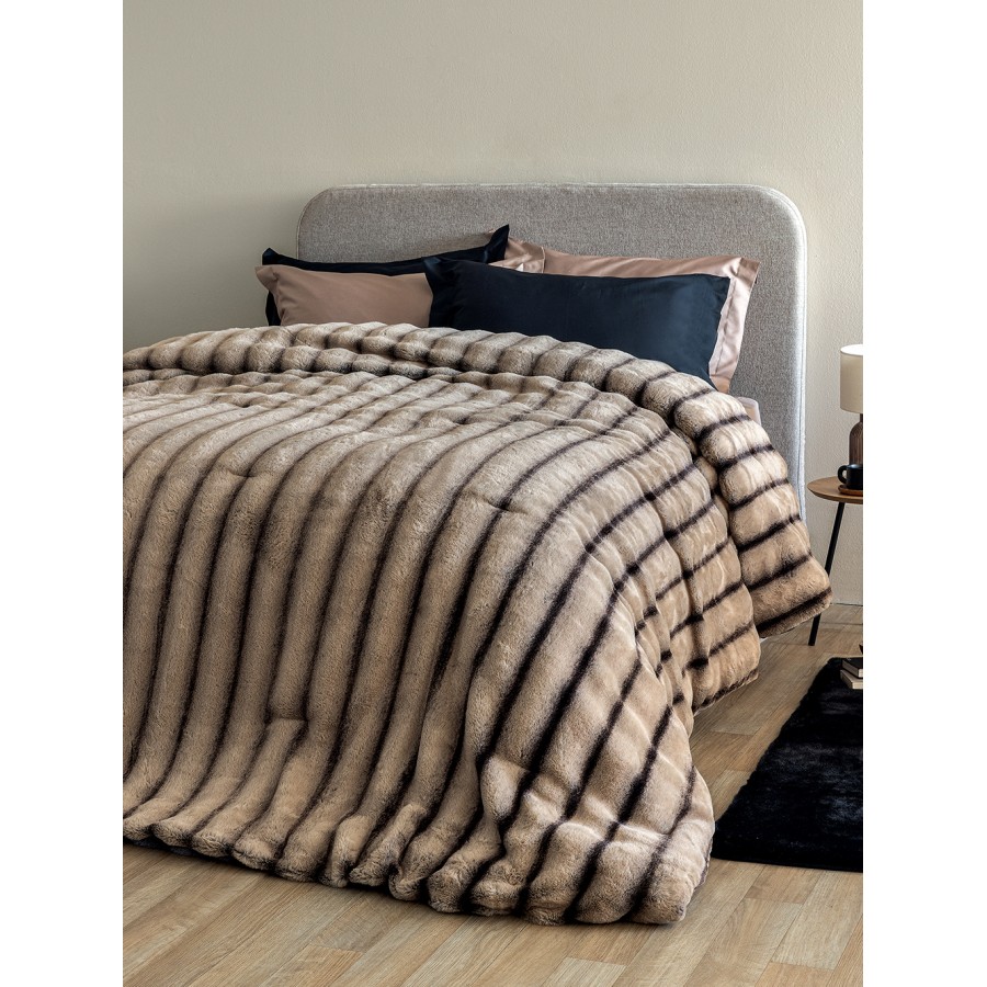 Κουβερτοπάπλωμα Υπέρδιπλο Cate Beige 230X250 Palamaiki