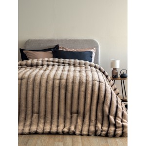 Κουβερτοπάπλωμα Υπέρδιπλο Cate Beige 230X250 Palamaiki