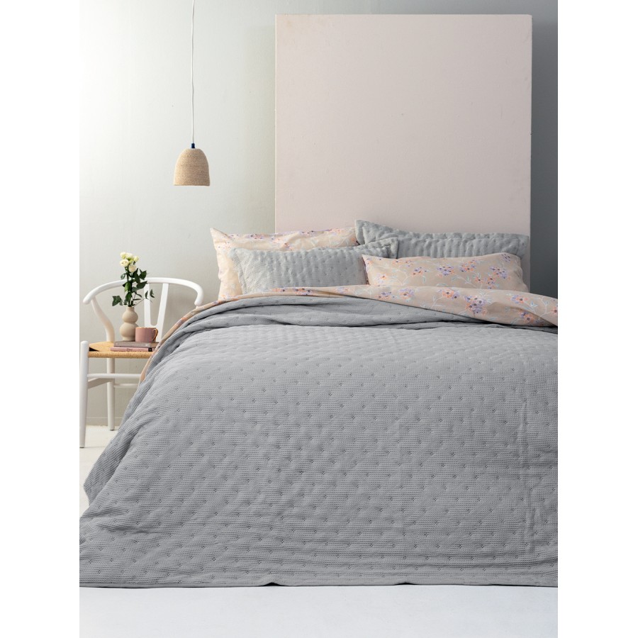 Κουβερλί King Size Alison Grey 260X240 Palamaiki Κουβερλί King Size Alison Grey 260X240 Palamaiki