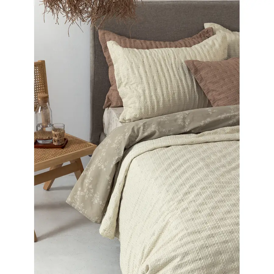 Κουβερλί υπέρδιπλο 220x240 TOT IVORY