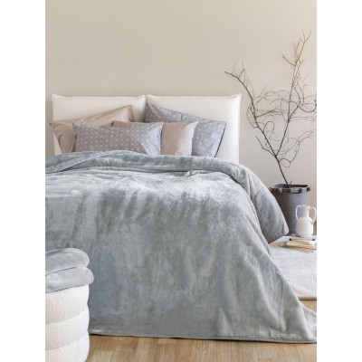 Κουβέρτα Βελουτέ 170x240 DREAM VELOUR/4 ASH
