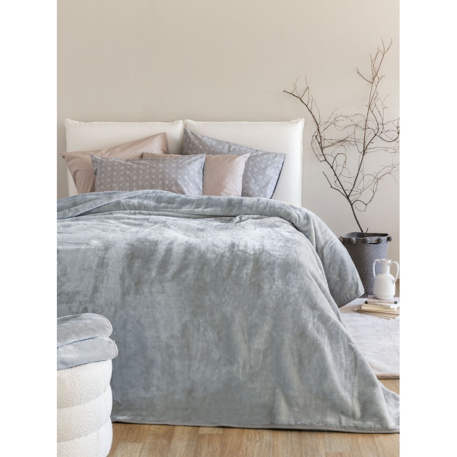 Κουβέρτα Βελουτέ 170x240 DREAM VELOUR/4 ASH