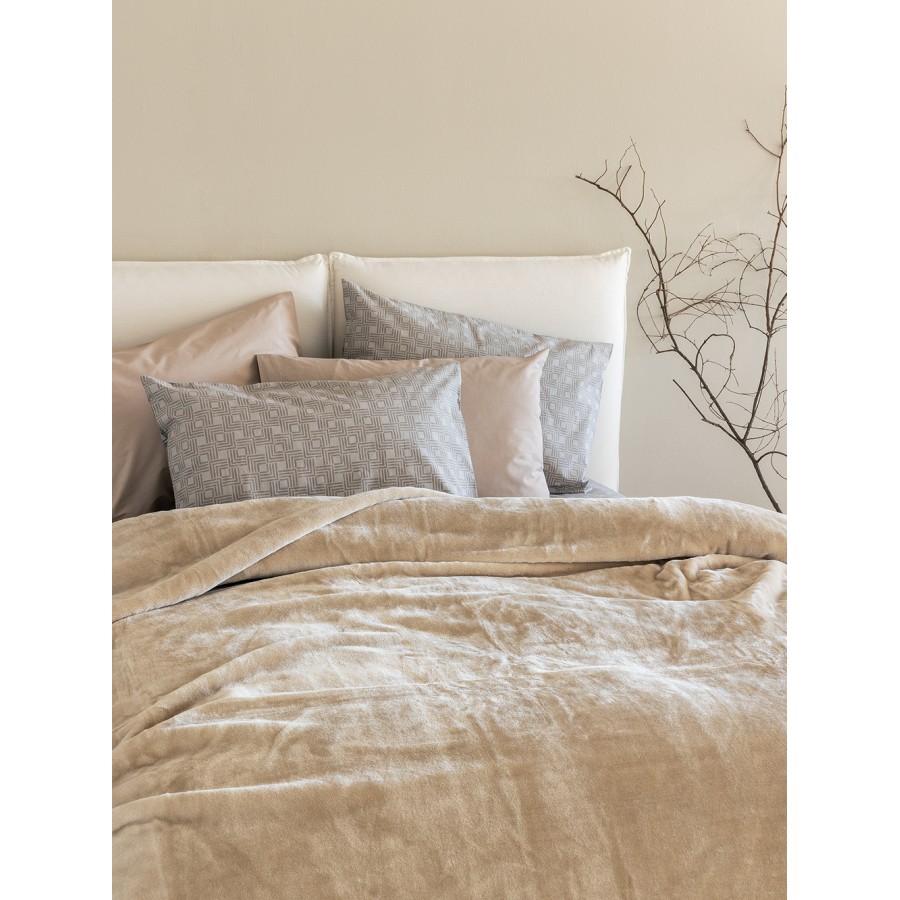 Κουβέρτα Βελουτέ 170x240 DREAM VELOUR/4 SANDY
