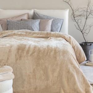 Κουβέρτα Βελουτέ 170x240 DREAM VELOUR/4 SANDY