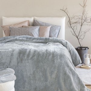 Κουβέρτα Βελουτέ 240x260 DREAM VELOUR/4 ASH