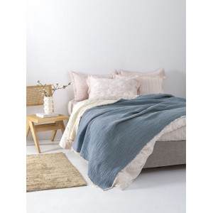 Κουβέρτα muslin 250x240 MOUS BLUE