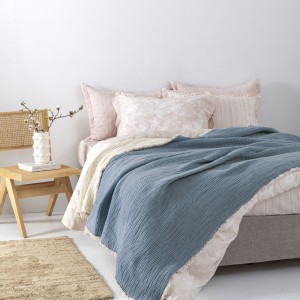 Κουβέρτα muslin 250x240 MOUS BLUE
