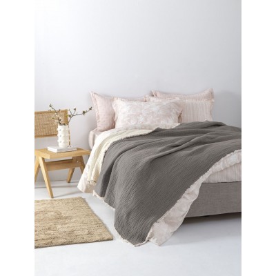 Κουβέρτα muslin 250x240 MOUS GREY