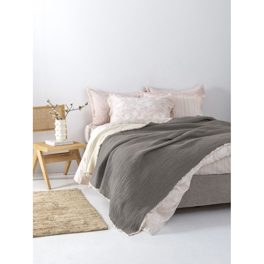 Κουβέρτα muslin 250x240 MOUS GREY