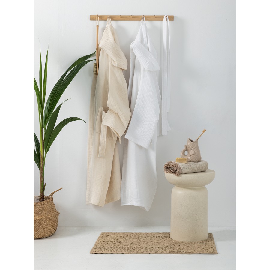 Μπουρνούζι Bath Collection MOUS WHITE X-Large
