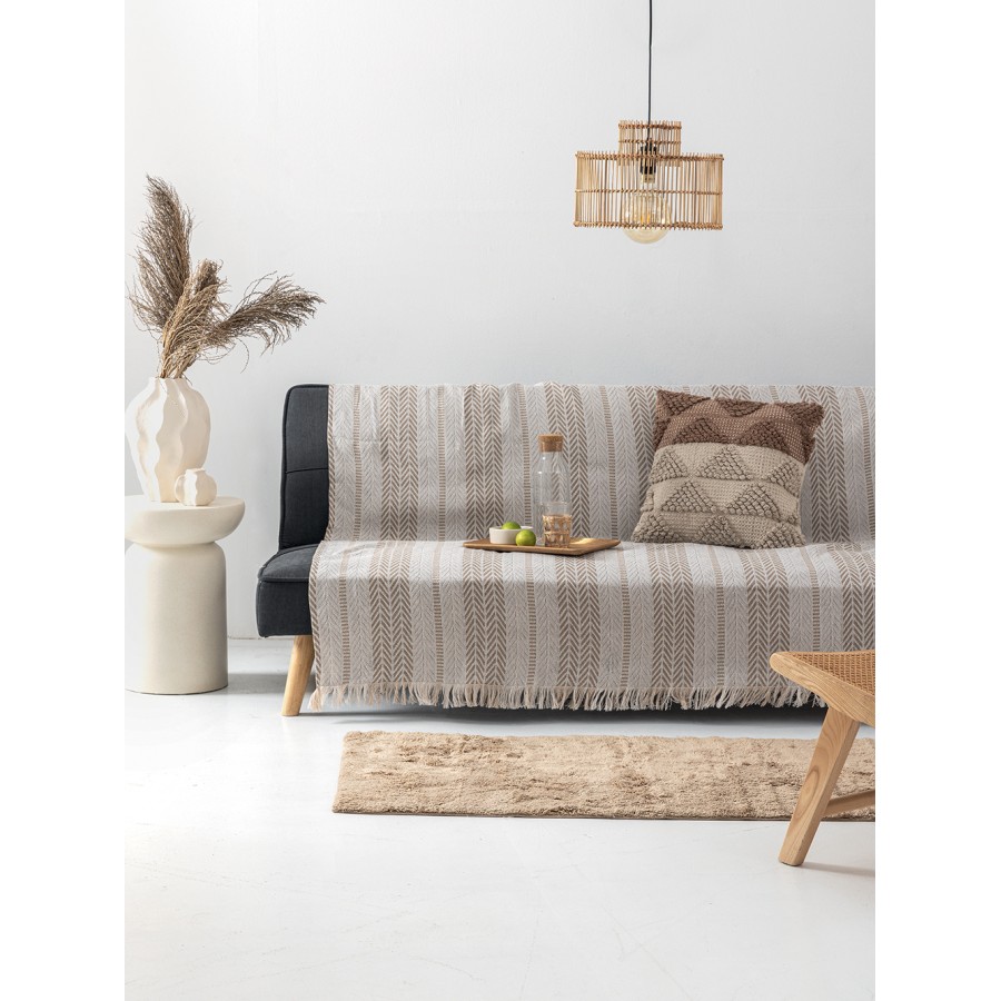 Ριχτάρι Τετραθέσιου Καναπέ Trim Beige 180X320 Palamaiki