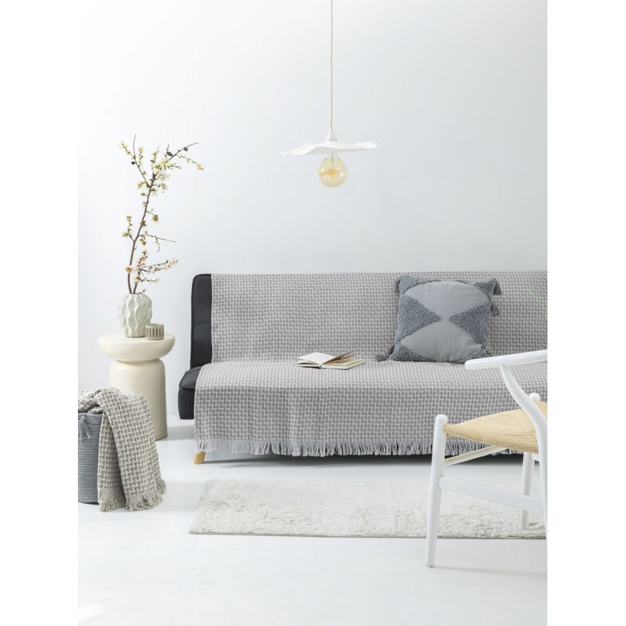 Ριχτάρι Τριθέσιου Καναπέ Labi Grey 180X300 Palamaiki