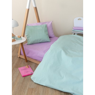 Σεντόνι King size 180x200+32 TOTEM LILAC Με Λάστιχο